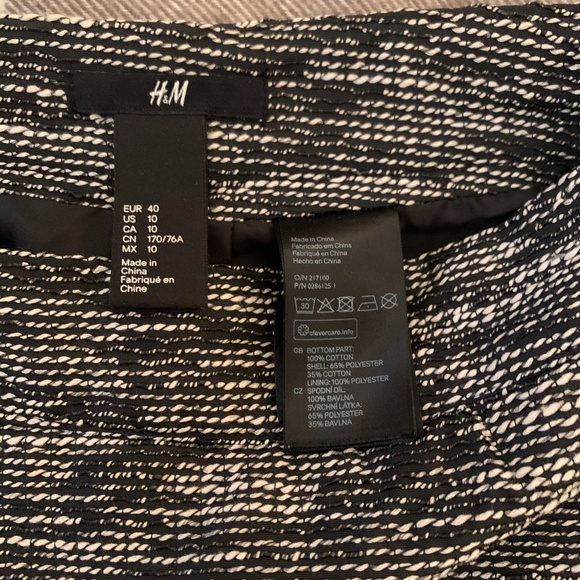 Black & White Fringe Mini Skirt - Picture 3 of 6